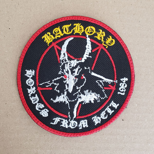 BATHORY - HORDES FROM HELL EMBROIDERED PATCH