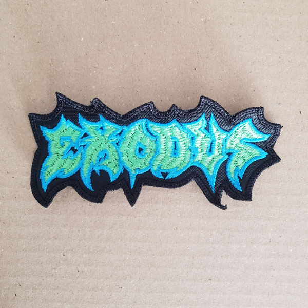 EXODUS EMBROIDERED LOGO PATCH (Green/Light Blue)