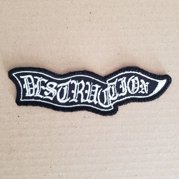 DESTRUCTION EMBROIDERED LOGO PATCH (White)