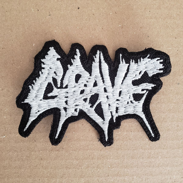 GRAVE EMBROIDERED LOGO PATCH (White)