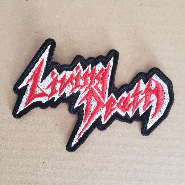 LIVING DEATH EMBROIDERED LOGO PATCH (Red/White)