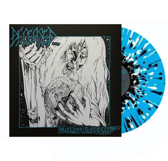 DECEASED - NUCLEAR EXORCIST (Blue w/ Black and White Splatter) Vinyl