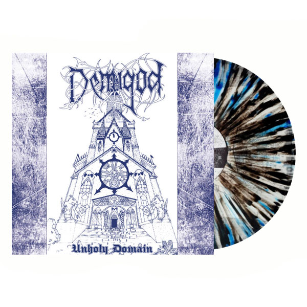 DEMIGOD - UNHOLY DOMAIN (Grey/Black/Blue Splatter LP