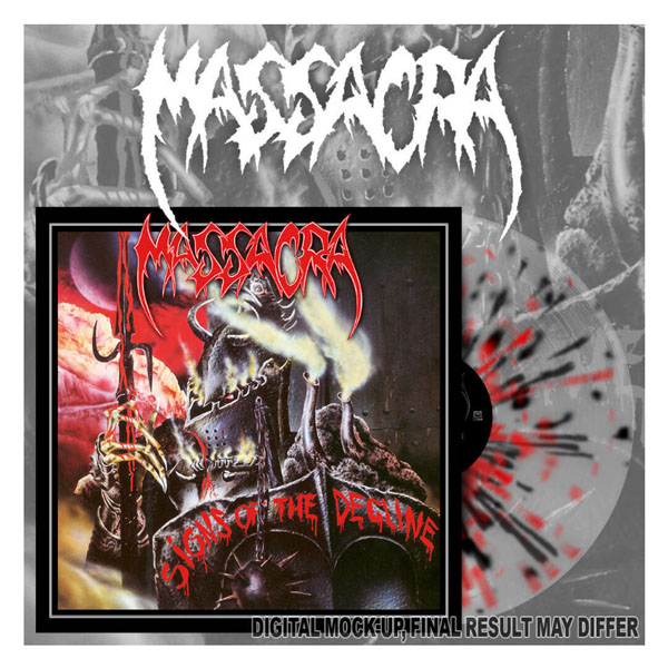 MASSACRA - SIGNS OF THE DECLINE (Clear w/ Black/Blood Splatter) LP