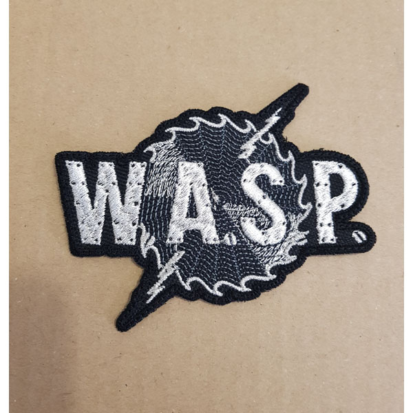 W.A.S.P. EMBROIDERED LOGO PATCH (Silver)