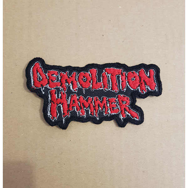 DEMOLITION HAMMER EMBROIDERED LOGO PATCH (Red)