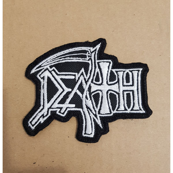 DEATH EMBROIDERED LOGO PATCH (White)