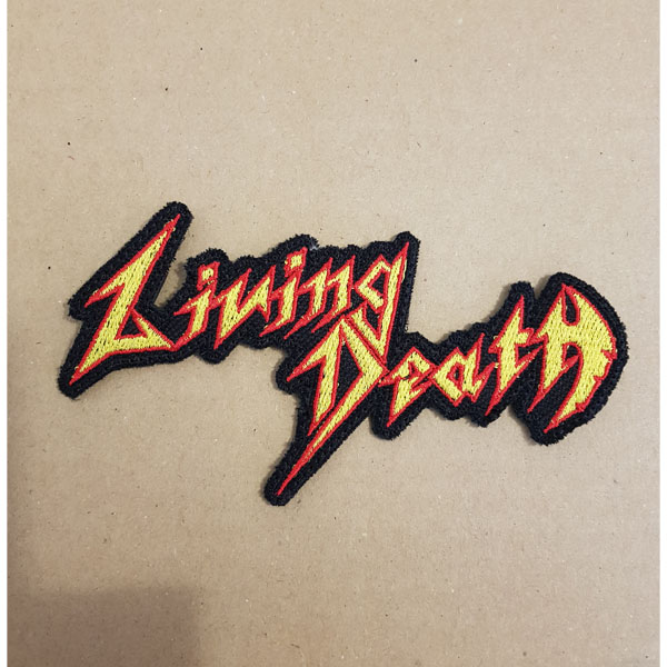 LIVING DEATH EMBROIDERED LOGO PATCH (Red/Yellow)