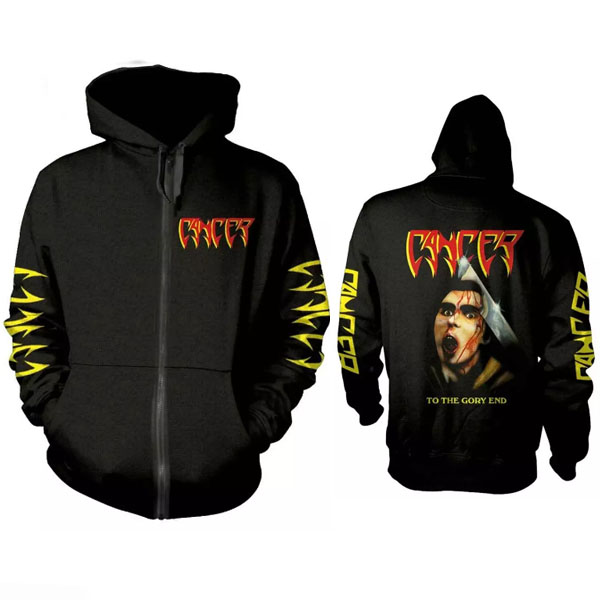 CANCER - TO THE GORY END ZIP HOODIE (U.K. Import)