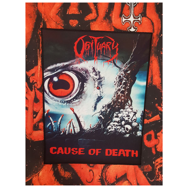 OBITUARY - CAUSE OF DEATH BACK PATCH